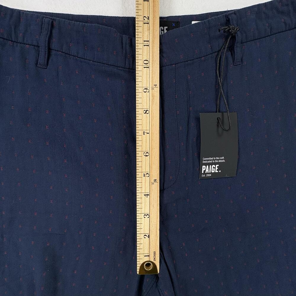 Paige Chino Shorts Mens 36 Blue Thompson Short 10 Inseam Navy Medallion Cotton